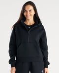 Women's Signature Fleece Half-Zip Hoodie - Black