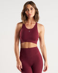 Crossback Sports Bra - Merlot