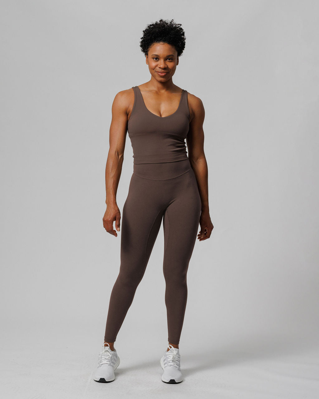 Longline Sports Bra - Chocolate