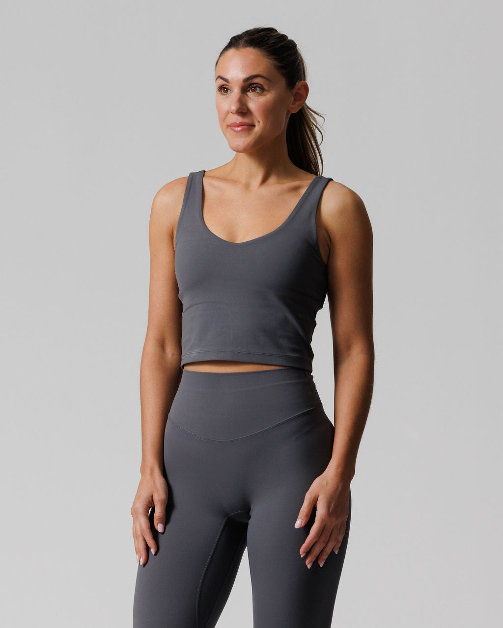 Longline Sports Bra - Space Grey
