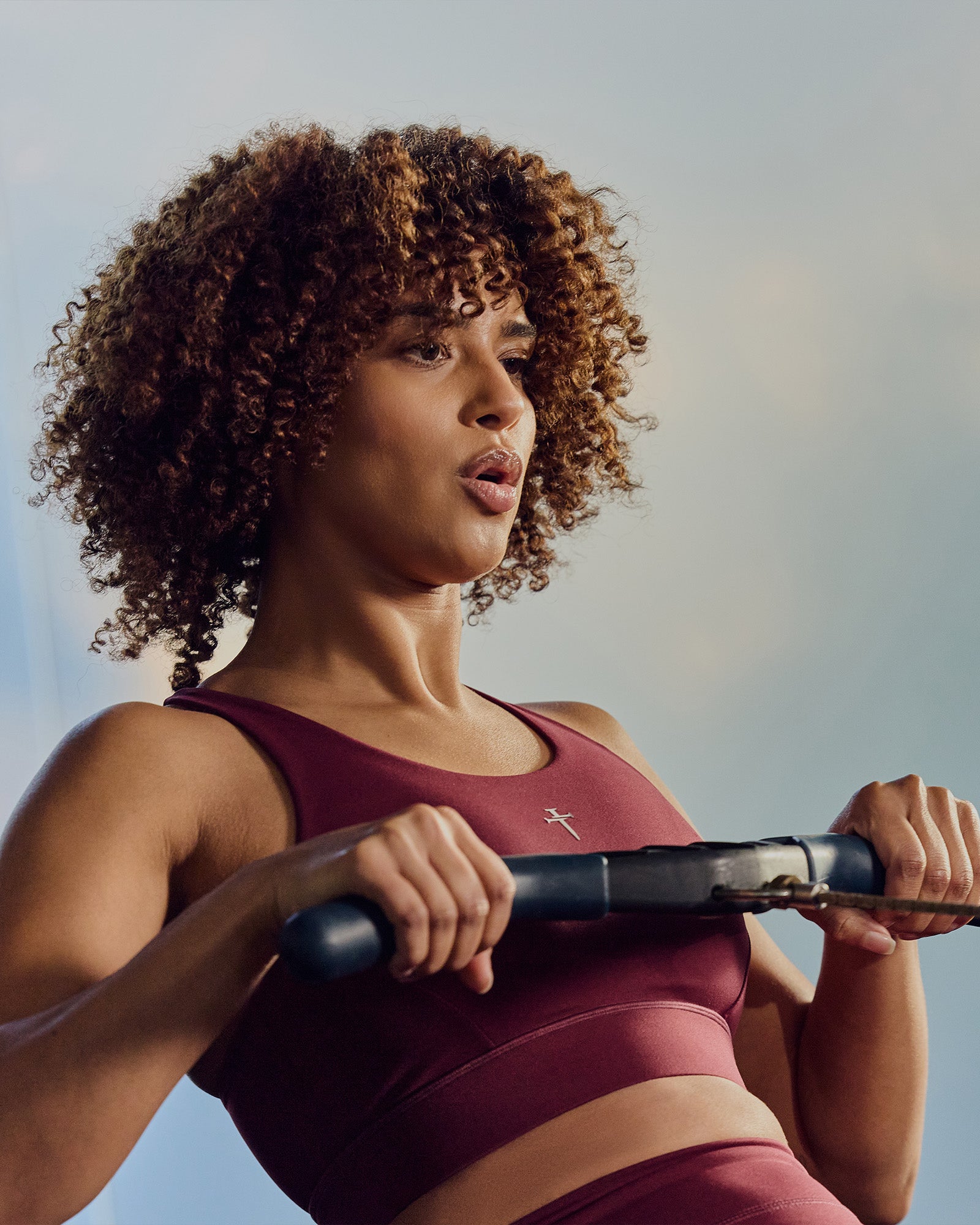 Crossback Sports Bra - Merlot